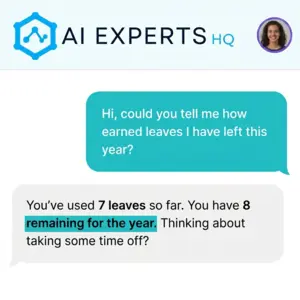 AIExperts chatbot handling automated customer support