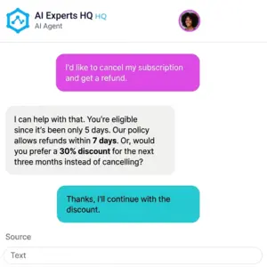AIExperts automation workflow for customer support