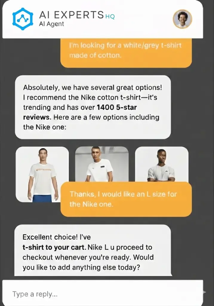 AIExperts AI assistant improving customer experience