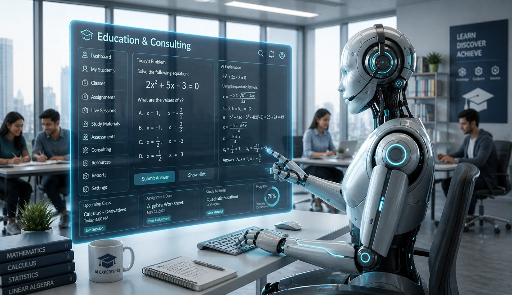 AI education assistant helping students in real time